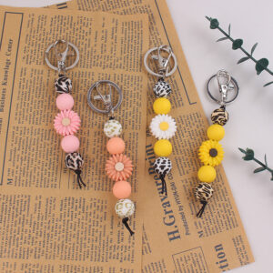 Wholesale Silicone Bead Backpack Charm Keychain - DIY Craft Supply, Cute Car Key Accessory for Girls