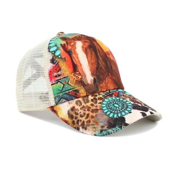 Wholesale Baseball Cap with Horse Pattern Breathable Summer Cap