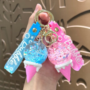 Wholesale Acrylic Glow in the Dark Ice Cream Keychain Bag Charm Car Accessory Gift