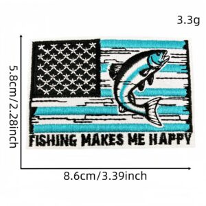 Fishing theme cloth stickers 11 #