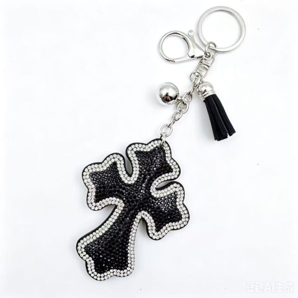 Wholesale Rhinestone Cross Keychain Fashion Decorative Accessory Wedding Gift
