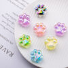 oly-226db82f7b6aca17df11cad225de356a Wholesale Cat Paw Two Tone Green Acrylic Beads with Electroplated Finish for DIY Phone Chain Car Hanging Craft Supply