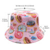 Wholesale Trendy Donut Pattern Fisherman Hat Double-Sided Sunscreen Fashion Accessory for Resale