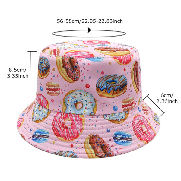 Wholesale Trendy Donut Pattern Fisherman Hat Double-Sided Sunscreen Fashion Accessory for Resale