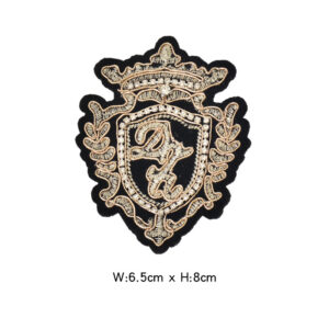Champagne letter badge