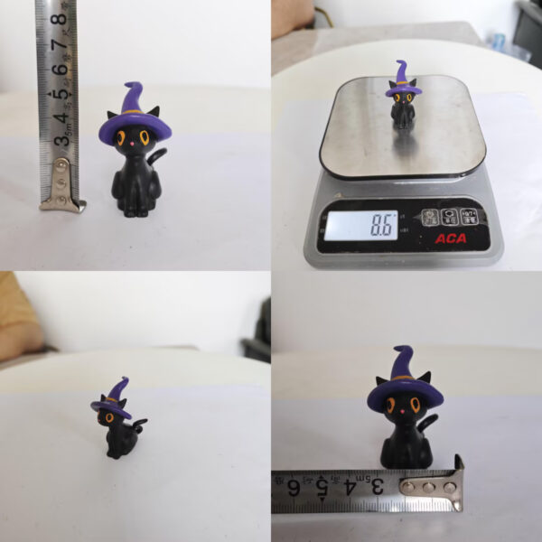Wholesale Creative Resin Cat Figurine Halloween Witch Cat Micro Decoration for Home Decor Gift