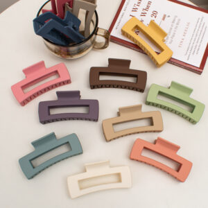 oly-22b48d6b444436acb2f30999a3234870 Wholesale Korean Minimalist Fan Hair Claw Clip Resin Women's Casual Fashion Accessory