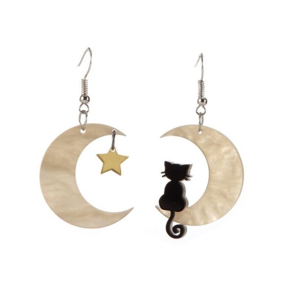 oly-22c060a1a6df2dd57e8d8fdad54fa324 Wholesale Acrylic Cat Earrings Moon Star Design Fashion Jewelry Accessory for Girls