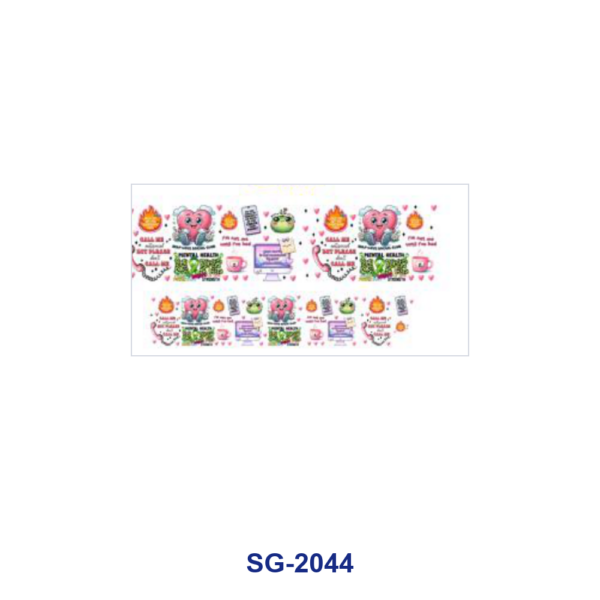 oly-2303e68dd085d7a6f4d76ee1c7ea6715 Wholesale 8pcs Gothic Floral & Mental Health Slogan Print 3oz Cup Stickers Wrap OLY Exclusive