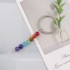 oly-2314feb9537876deef0f9b5aba2a7a1b Wholesale Metal Keychain with Natural Crystal Beads Mediterranean Style Bag Pendant for Gift or Resale
