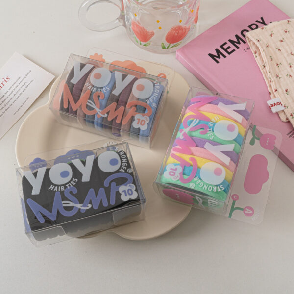 oly-2323b6bd75d453006496d436332ebc58 Wholesale Macaron Color Korean Sweet Hair Ties 10pcs Box Fashion Hair Accessory Boutique Resale