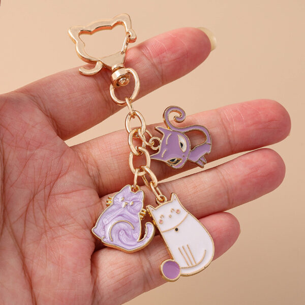 Wholesale Cute Cat Paw Keychain Zinc Alloy Cartoon Keychain Gift Accessory