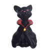 Wholesale Resin Halloween Meditating Cat in Black Robe Statue Home Decor Gift