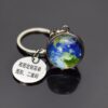 Wholesale Double Sided Ball Keychain Metal Custom Photo Key Ring for Gift Souvenir