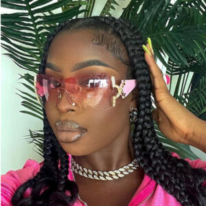 oly-236837d6656a2e37b1526584326f459d Wholesale Y2K Large Frame Frameless Sunglasses UV400 Stylish Fashion Accessory for Women Boutique Gift