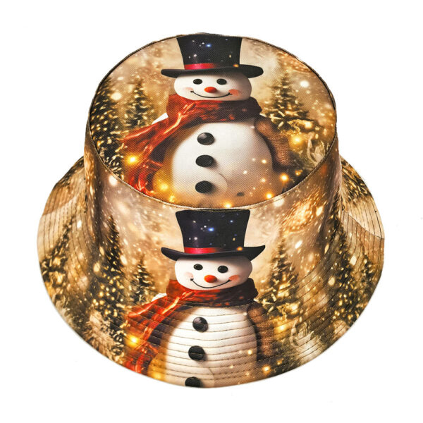 Wholesale Christmas Snowman Bucket Hat Trendy Casual Sun Protection Fashion Accessory for Gift