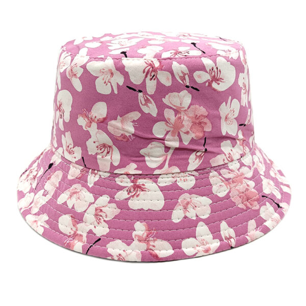 oly-2373e4d22a59159a4cd4b7243613b61f Wholesale Double Sided Floral Print Bucket Hat Sun Protection Everyday Casual Hat for Women
