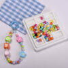 oly-23745d235993d9cd838a3f647f02af27 Wholesale Electroplated Acrylic Screw Beads Mixed Colors Floral Pattern DIY Phone Chain Keychain Jewelry Accessory