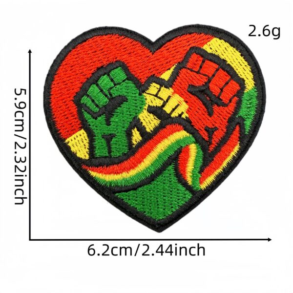 oly-2378a4e6191b47369ddc144740a96124 Wholesale Black History Month Colorful Embroidered Fabric Patch Polyester Thread Decorative Gift