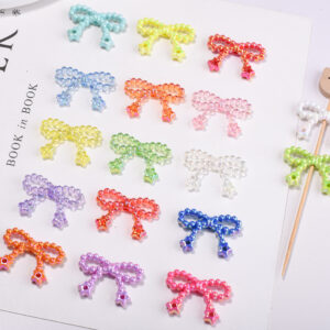 oly-23807b386e45fe6e47c746cad635b76b Wholesale Colorful Bow Design Acrylic Loose Beads UV Coated for DIY Phone Chain Bag Charm Boutique Resale