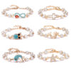 oly-2384d6c2f5ea8acf6f6de8571df118f3 Wholesale Cross Pearl Hollow Design Bracelet Fashion Jewelry Accessory Gift