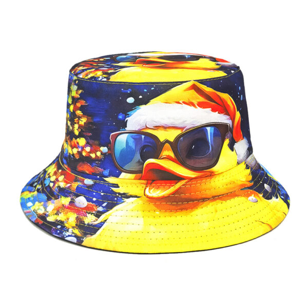 Wholesale Fashion Duck Pattern Bucket Hat Sun Protection Unisex Hat for Outdoor Travel