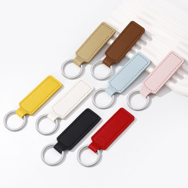 Wholesale European Style PU Leather Keychain Khaki Boutique Resale