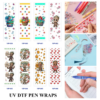 oly-23b7a4be5bb7bf74c0788d949acad318 Wholesale 2/8/16pcs UV DTF Stickers Ocean Tail Figure Cupcake Seashell Starfish Floral Patterns Pen and Bookmark Stickers OLY Exclusive