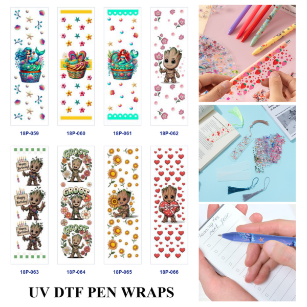 oly-23b7a4be5bb7bf74c0788d949acad318 Wholesale 2/8/16pcs UV DTF Stickers Ocean Tail Figure Cupcake Seashell Starfish Floral Patterns Pen and Bookmark Stickers OLY Exclusive