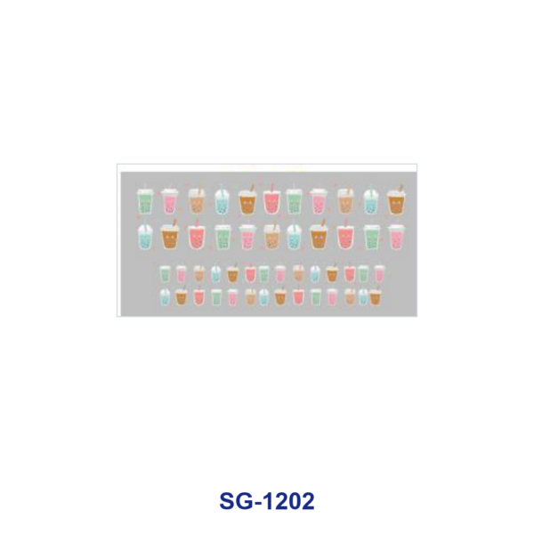 oly-23c781634615f6227128179f5cf80efc Wholesale 8pcs Mixed Milk Tea Cup Cartoon Animal Boba Tea Teapot Bottle Pink Bow Print 3oz Cup Stickers Wrap