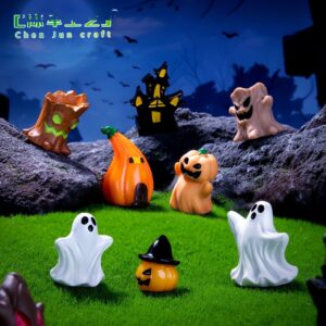 oly-23dcad98004f86ba3dad125a343d5712 Wholesale Resin Miniature Ghost Halloween Decoration DIY Craft Supply