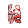 Wholesale Iron-on Embroidered Patch Pink Nurse Heart Stethoscope DIY Accessory