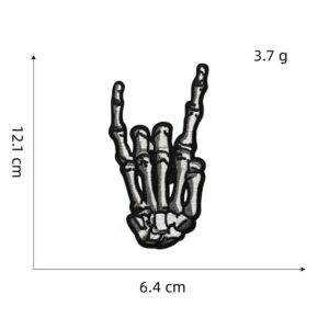 Punk style skull cloth sticker 3#