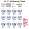 Wholesale 8pcs Floral Branch Fairy Dreamcatcher Constellation Text Pattern Mini Cup Keychain Sticker OLY Exclusive