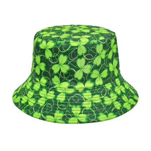 oly-24082708a18699b166782a9a642d522d Wholesale Chic St. Patrick's Day Shamrock Print Fisherman Hat for Women