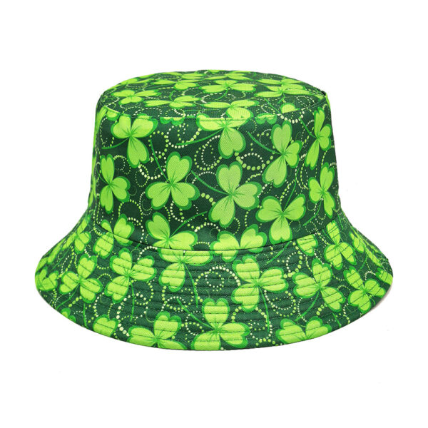 Wholesale Chic St. Patrick's Day Shamrock Print Fisherman Hat for Women