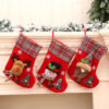 oly-2409a625969451c800c6dc29793c13e3 Wholesale Flannel Plaid Christmas Stocking with Bell Decorative Holiday Gift Bag