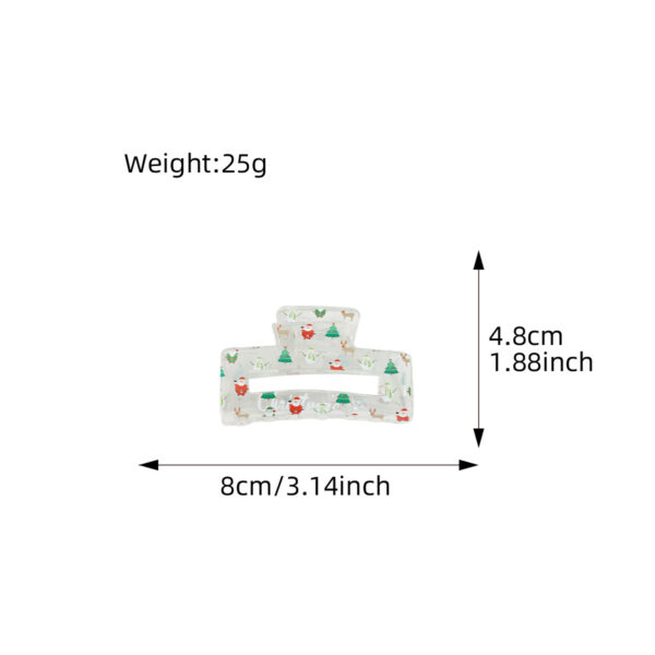 Wholesale Acrylic Santa Claus Hair Clip for Christmas Party Hair Accessory