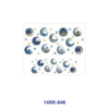 Wholesale 2/4/8pcs Watercolor Moon Star Building Print Mini Cup Keychain Sticker