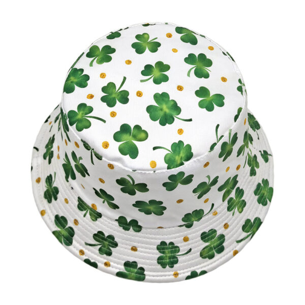 Wholesale Clover Print Bucket Hat St. Patrick's Day Party Sun Protection Hat