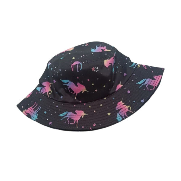 Wholesale Unicorn Pattern Fisherman Hat Decorative Wide Brim Sun Protection Hat Gift Idea