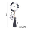 oly-2495fdb8e87182628f59f387ac5dfdd4 Wholesale Silicone Football Wrist Keychain with DIY Beads Trendy Fashion Accessory for Gift or Everyday Use