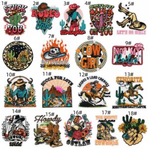 Cowgirl patch set 18 pieces
