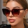 Wholesale Trendy Cat-Eye Sunglasses with Resin Anti Blue Light Lenses for Women Party Fashion Accessory