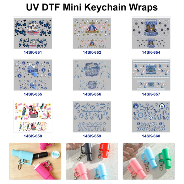 oly-24bbb99908b966b92ed5d20fea83da0d Wholesale 2/4/8pcs Baseball Sports Cartoon Print Mini Cup Keychain Sticker OLY Exclusive