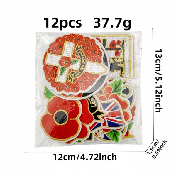 Wholesale Chic Embroidered Anniversary Patch Red Cartoon Design Decorative Iron On Applique for Resale Boutique