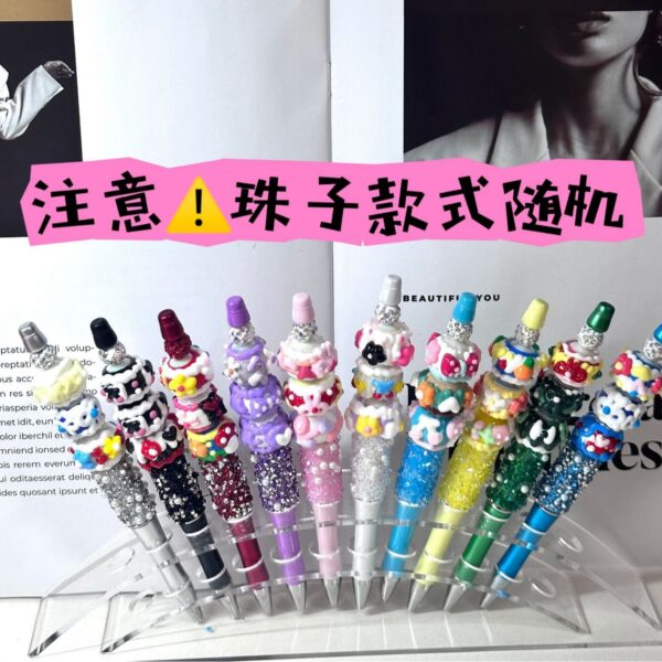 oly-25250df73bdd6b42c55c99bb6f620858 Wholesale DIY Decorative Beaded Ballpoint Pen Craft Supply for Resale