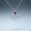 Wholesale Gothic Style Hollow Moon Moth Pendant NecklaceVintage Silver Y2K Fashion Jewelry Accessory for Everyday Wear