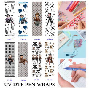 oly-252cd74242b512b027c856b0109c1495 Wholesale 2/8/16 pcs UV DTF Goth Theme Pen and Bookmark Stickers