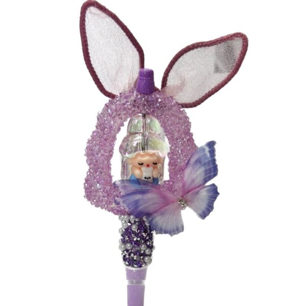 Wholesale Beaded Rabbit Charm Pen Cute Bling Design Green Refil Everyday Office Decor Gift